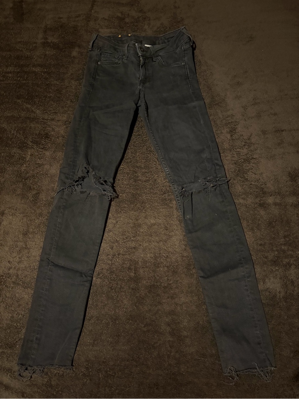 H&M Distressed Skinny Biker Jeans